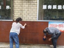 洪江区车站为省级文明城市创建助力添彩