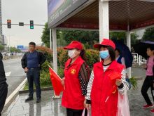 文明劝导现场